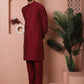 Solid Silk Blend Kurta with Churidar