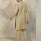 Solid Silk Blend Kurta with Churidar