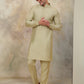 Solid Silk Blend Kurta with Churidar