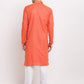 Jompers Men's D-Orange Woven Kurta Only ( KO 617Dark-Orange )