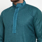 Jompers Men's Teal Woven Kurta Payjama Sets ( JOKP 617Teal )