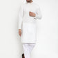 Jompers Men's White Woven Kurta Payjama Sets ( JOKP 617White )