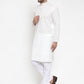 Jompers Men's White Woven Kurta Payjama Sets ( JOKP 617White )