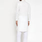 Jompers Men's White Woven Kurta Payjama Sets ( JOKP 617White )