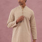 Floral Embroidered Kurta With Churidar (JOKP 626 Beige ) [FF] [G-1-5]
