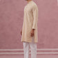 Floral Embroidered Kurta With Churidar (JOKP 626 Beige ) [FF] [G-1-5]
