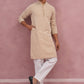 Floral Embroidered Kurta With Churidar (JOKP 626 Beige ) [FF] [G-1-5]