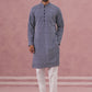 Floral Embroidered Kurta With Churidar (JOKP 626 Blue ) [FF] [G-1-5]