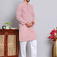 Floral Embroidered Kurta With Churidar ( NJOKP 626Coral )