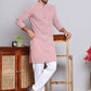 Floral Embroidered Kurta With Churidar ( NJOKP 626Coral )