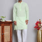 Floral Embroidered Kurta With Churidar ( NJOKP 626Green )
