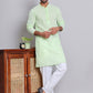 Floral Embroidered Kurta With Churidar ( NJOKP 626Green )