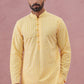 Floral Embroidered Kurta With Churidar ( JOKP 626 Lemon ) [FF] [G-1-5]