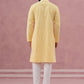 Floral Embroidered Kurta With Churidar ( JOKP 626 Lemon ) [FF] [G-1-5]