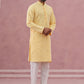 Floral Embroidered Kurta With Churidar ( JOKP 626 Lemon ) [FF] [G-1-5]