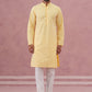 Floral Embroidered Kurta With Churidar ( JOKP 626 Lemon ) [FF] [G-1-5]