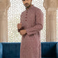 Floral Embroidered Kurta With Churidar ( JOKP P 626Maroon ) [FF] [G-1-5]
