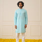 Jompers Men's Sky Embroidered Kurta Only ( KO 626Sky )
