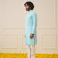 Jompers Men's Sky Embroidered Kurta Only ( KO 626Sky )