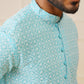 Jompers Men's Sky Embroidered Kurta Only ( KO 626Sky )