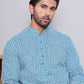Floral Embroidered Kurta With Churidar ( NJOKP 626Teal )
