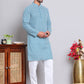 Floral Embroidered Kurta With Churidar ( NJOKP 626Teal )