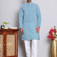 Floral Embroidered Kurta With Churidar ( NJOKP 626Teal )