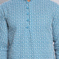 Floral Embroidered Kurta With Churidar ( NJOKP 626Teal )