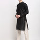 Jompers Men's Black Solid Dupion Silk Kurta Payjama Set ( JOKP 636Black )