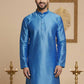 Men Blue Dupion Silk Kurta with Churidar (JOKP 636 Blue )
