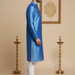 Men Blue Dupion Silk Kurta with Churidar (JOKP 636 Blue )