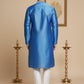 Men Blue Dupion Silk Kurta with Churidar (JOKP 636 Blue )