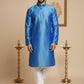 Men Blue Dupion Silk Kurta with Churidar (JOKP 636 Blue )