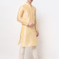 Jompers Men's Golden Solid Dupion Silk Kurta Payjama Set