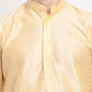Jompers Men's Golden Solid Dupion Silk Kurta Only ( KO 636Golden )