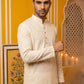 Embroidered Cotton Kurta with Churidar ( JOKP P 640Cream )