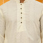 Embroidered Cotton Kurta with Churidar ( JOKP P 640Cream )