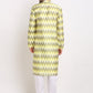 Jompers Men's Multi-Olive Dupion Ikkat Kurta Payjama Sets ( JOKP 647Multi-Olive )