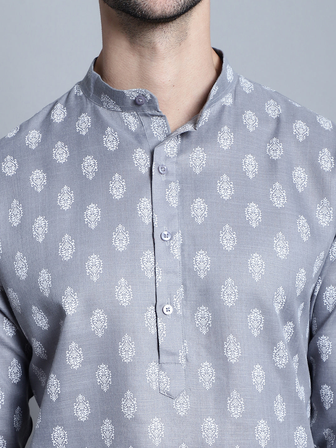 Men's Cotton Floral printed kurta Pyjama