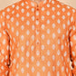 Floral Printed Kurta with Churidar for Men (JOKP P 650 Orange ) [FF] [Q-1-6]