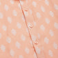 Jompers Men's Peach Cotton Floral printed kurta Only ( KO 650Peach )