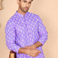Floral Printed Kurta with Churidar for Men ( JOKP P 650 P 650 Violet ) [FF] [Q-1-6]