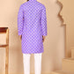 Floral Printed Kurta with Churidar for Men ( JOKP P 650 P 650 Violet ) [FF] [Q-1-6]