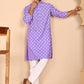 Floral Printed Kurta with Churidar for Men ( JOKP P 650 P 650 Violet ) [FF] [Q-1-6]