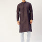 Jompers Men's Navy Cotton Ikat printed kurta Pyjama Set ( JOKP 651Navy )