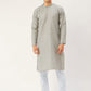Jompers Men's Grey Cotton printed kurta Only ( KO 652Grey )