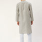 Jompers Men's Grey Cotton printed kurta Only ( KO 652Grey )