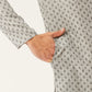 Jompers Men's Grey Cotton printed kurta Only ( KO 652Grey )