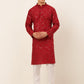 Maroon Mirror Work Kurta Pyjama (JOKP 659 Maroon )