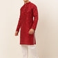 Maroon Mirror Work Kurta Pyjama (JOKP 659 Maroon )